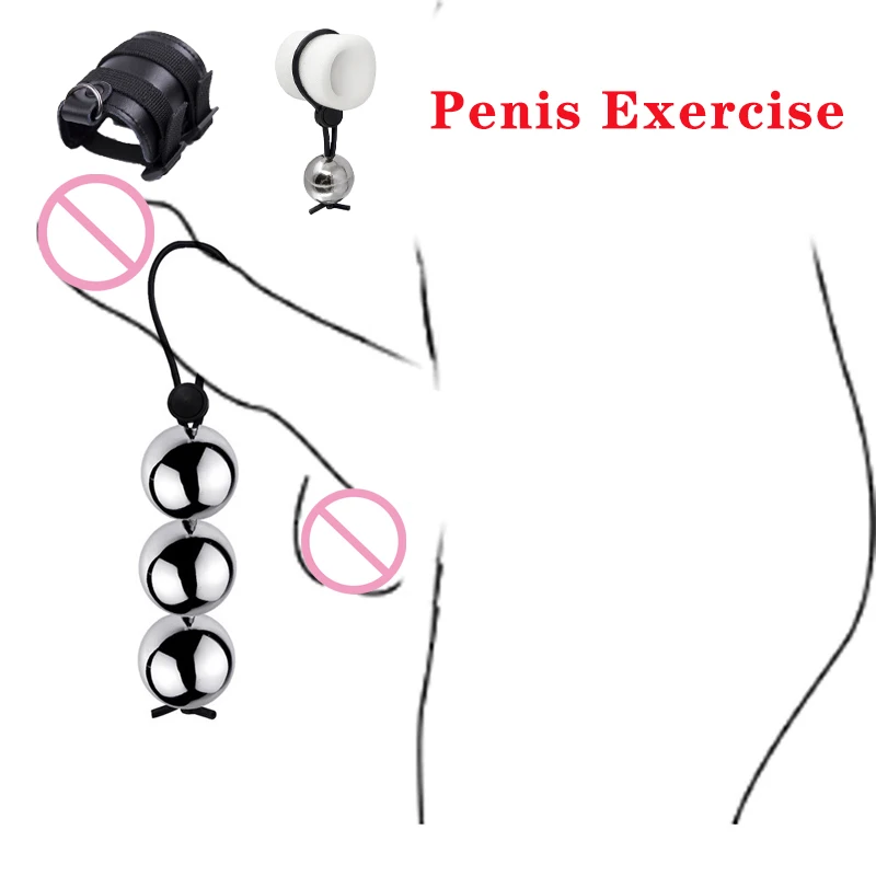 Male Sex Toys Spreader Male Physical Penis Ring Weight Stretching Apparatus Masturbator Set