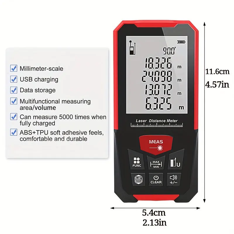 Digital Rangefinder Laser Tape Measure 50m 100m 120m 150m 200m