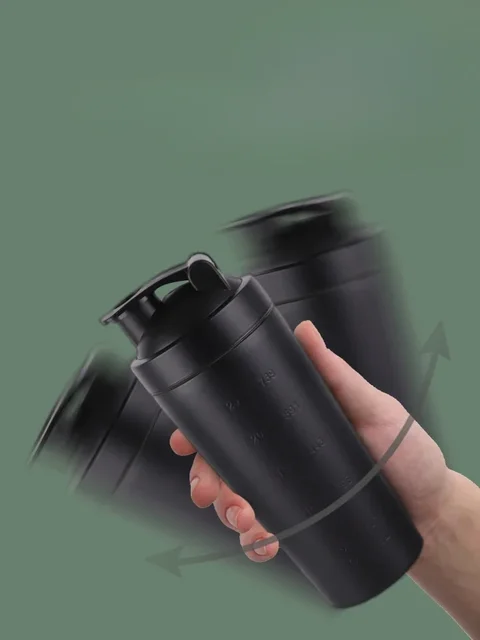 500/750ml Stainless Steel Protein Powder Shaker Bottle Leak Proof Water Bottle for Gym Fitness Sport Whey Shakes Cup 3