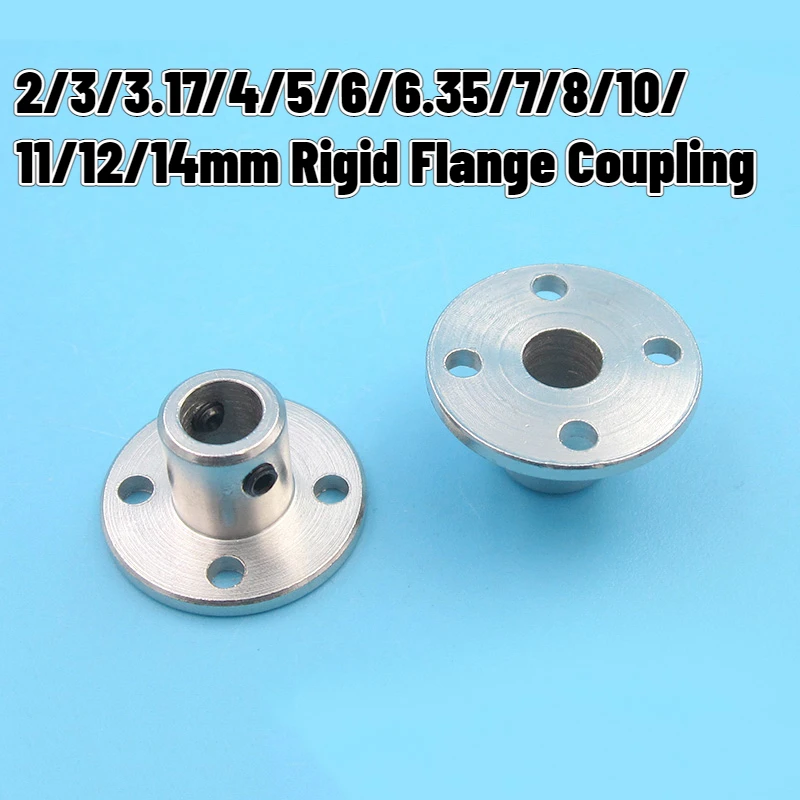 

Rigid Flange Coupling Bore 2/3/3.17/4/5/6/6.35/7/8/10/11/12/14mm Motor Guide Shaft Connector Coupler Support for RC DIY Toys