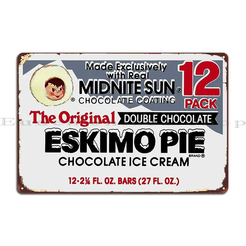 Eskimo Pie Ice Cream Metal Signs Cinema Classic Wall Murale Design Wall Cave Tin Sign Poster