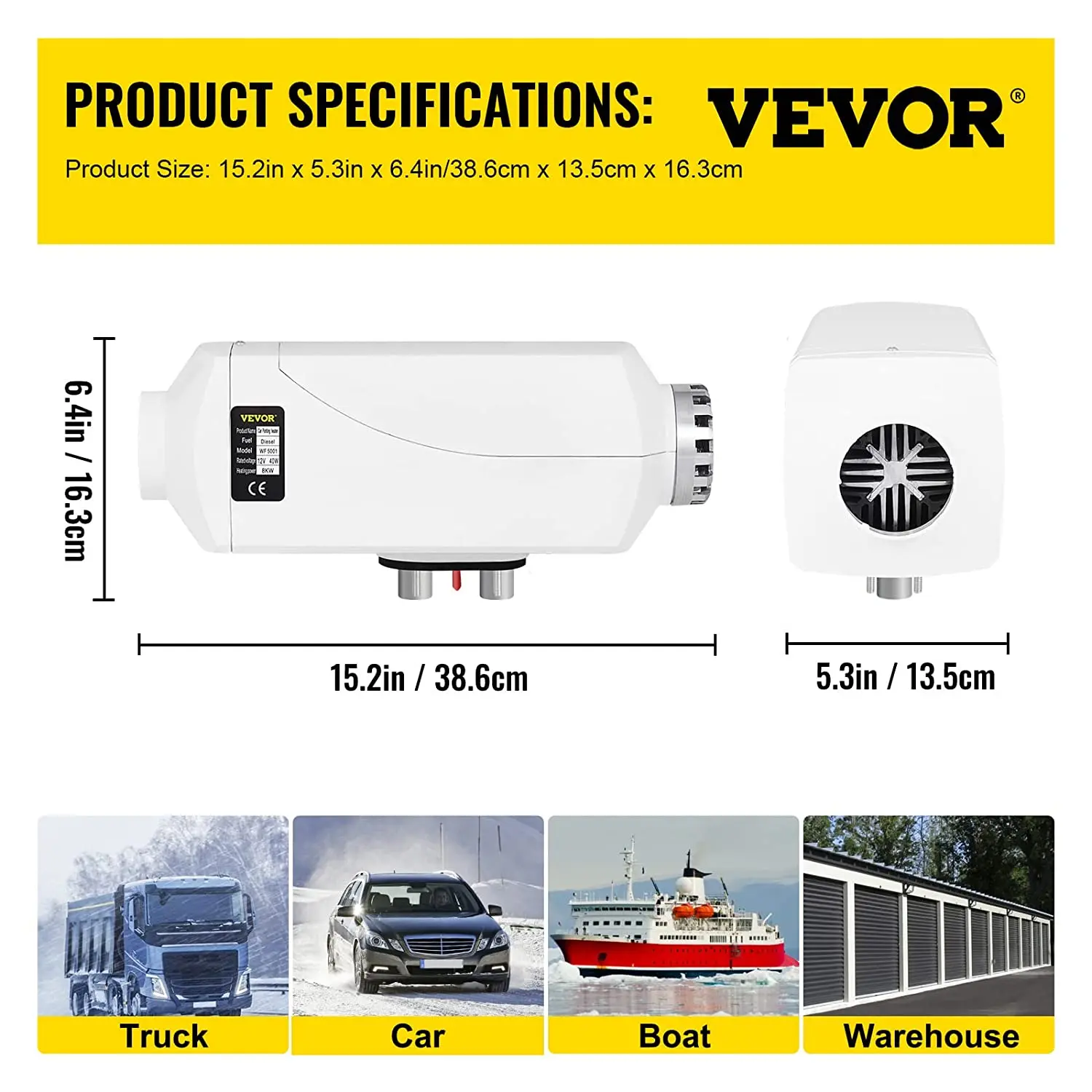 Vevor – Chauffage À Air Diesel 5000w, 12v, 5kw, Télécommande Lcd, Pour  Camping-car, Voiture, Bateau, Suv, Chauffage Rapide - Pièces De Chauffage  Électrique - AliExpress