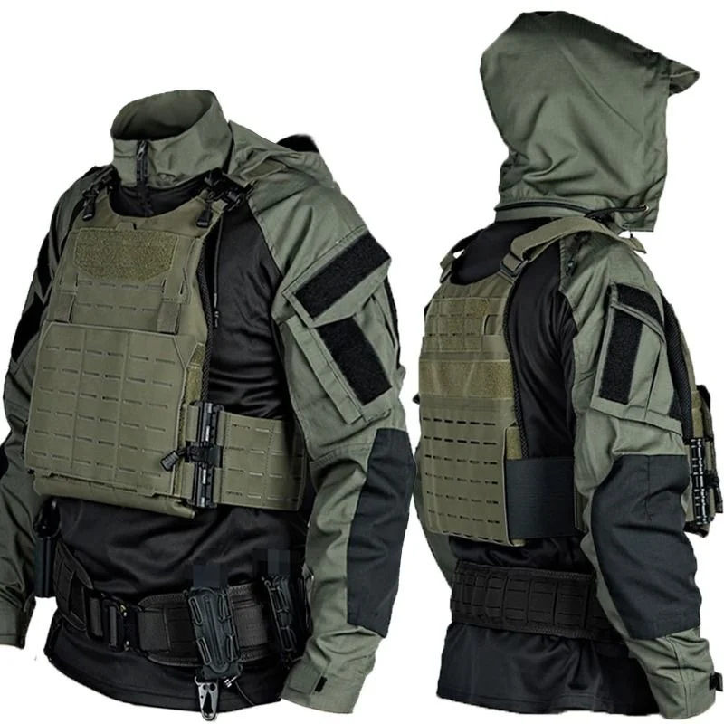 Camouflage Tshirt Pants Secret Hunting Suit Tactical Camping Shirts Militarmy Sniper Hooded Tops Combat Airsoft Accesories tactical suit,tactical shirt