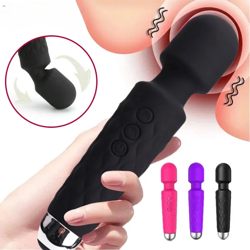 20 Geschwindigkeiten Leistungsstarker AV-Vibrator Zauberstab Klitoris-Stimulator Sexspielzeug für Frauen G-Punkt-Massagegerät Erwachsener weiblicher Sex Erotikprodukt 1