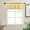 ZEDLIYU Valances for Windows Kitchen Living Room Small Window Valance Yellow Stripe for Kitchen Living Bedroom 1 Panel 3