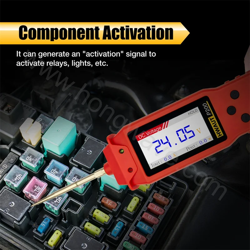 P100 P200 Automotive Circuit Tester 12V/24V Power Probe Diagnostic Tool TFT Screen Oscilloscope & PWM Output Overload Protection