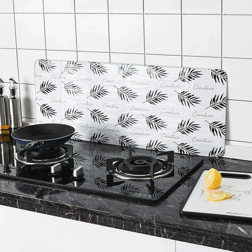 3 Sided Kitchen Splatter Screen Kitchen Splash Guard Oil Splatter Guard Aluminum Foil Anti Splatter Shield Grease for Stove Top and Frying Pan