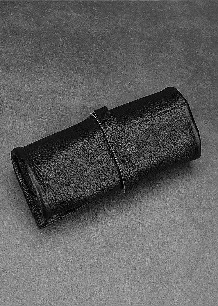 Travel Watch Organizer | Luxury 6 Slots Black Leather Watch Roll Organizer – Portable T... - SKU LWRO0832 - UGI Packaging