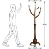 Coat Rack Freestanding Wood Coat Tree Rack with 8 Hooks,Creative Design Tree Branch-look, Standing Coat Rack Clothes Hanger 5