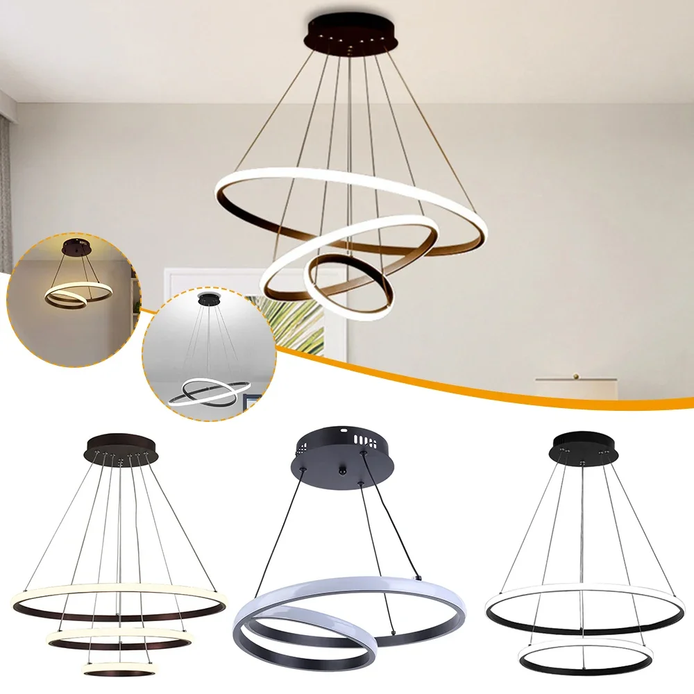 Modern LED Ceiling Chandelier Circular Ring Chandelier Living Bedroom Dining Room Lighting Home Indoor Lighting Decor Chandelier