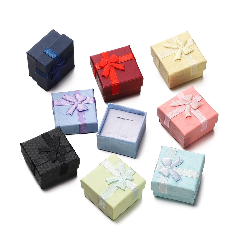 1Pcs High Quality Jewelry Gift Box Square/Rectangle Case for Ring Necklace Earring Bracelet Packaging Display