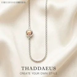 Elegant Rose Gold Necklace - Sterling Silver Strand Fashion Jewelry Gift - 60cm