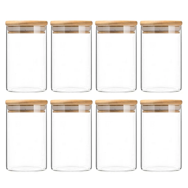 Glass Jars With Lids 175ml Glass Kitchen Canisters with Airtight Lid Glass  Storage Jars Kitchen Organization for Flour - AliExpress