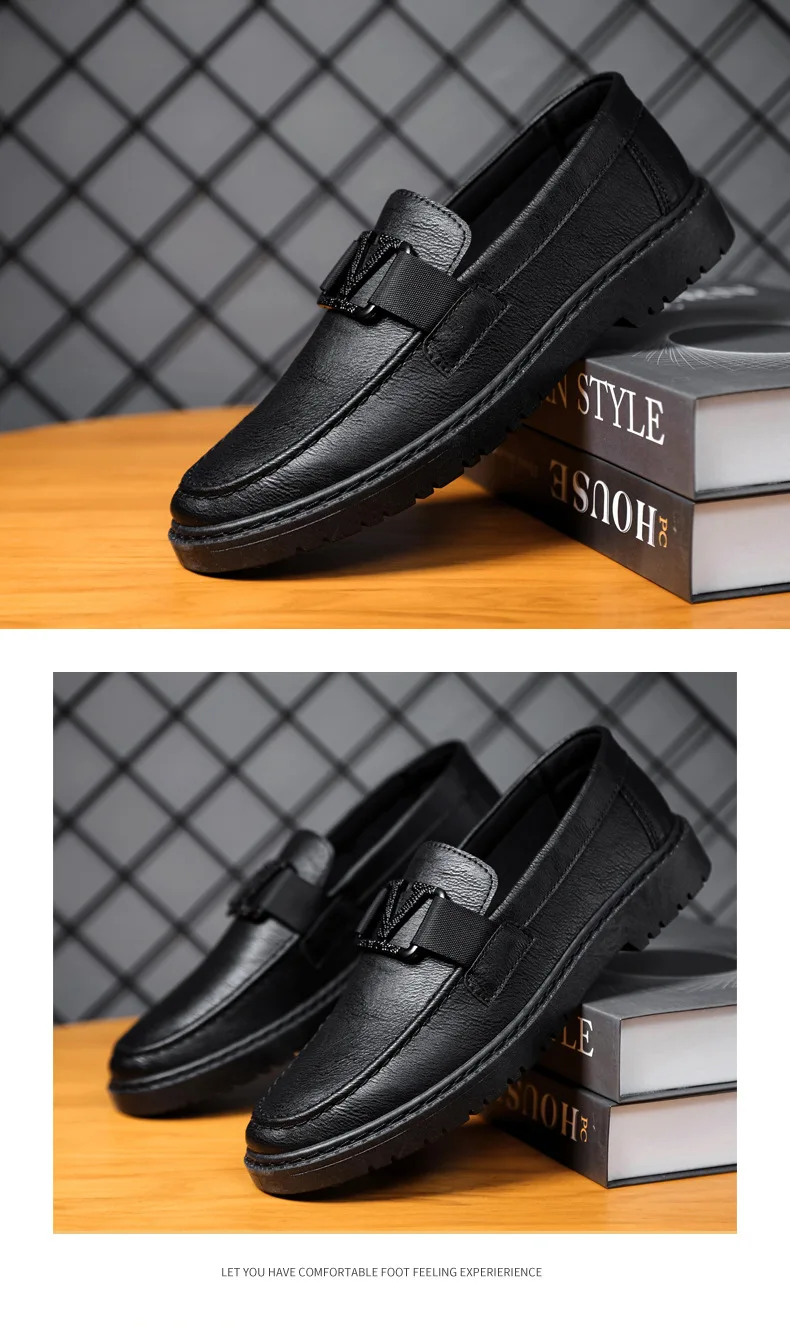 Mens Loafers Shoes Man Men Sneakers Walking Fashion Moccasins Designer Footwear Male Brand Casual Leather Boat Shoes for Men