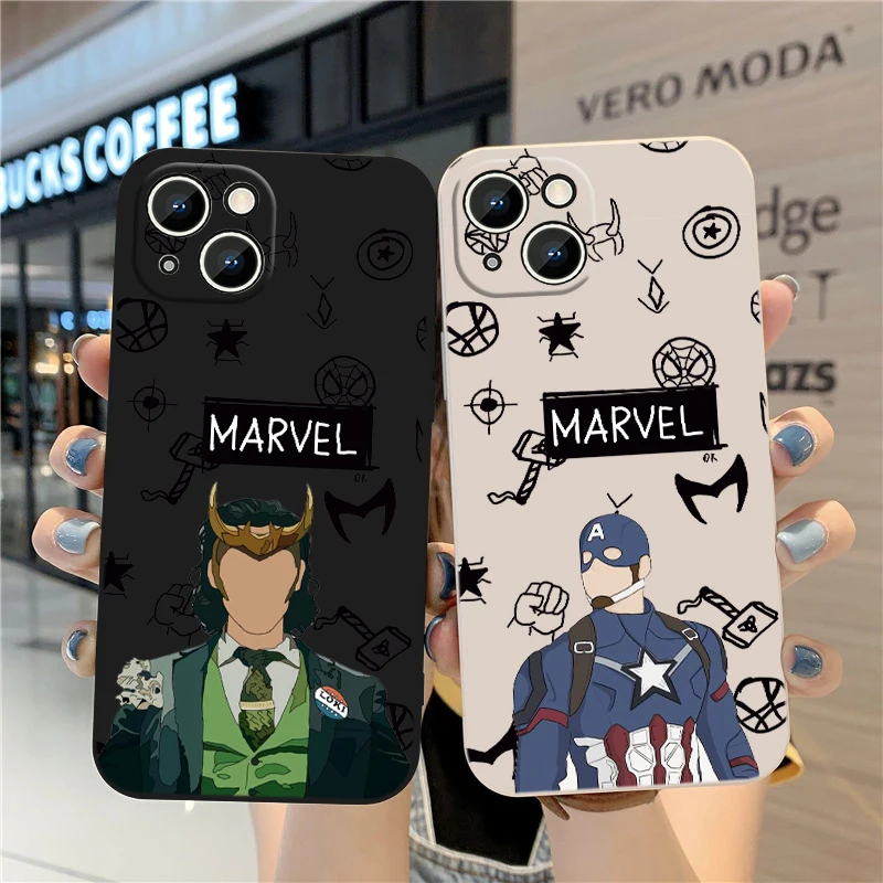 Marvel Loki Captain America Phone Case For Apple iPhone 14 13 12