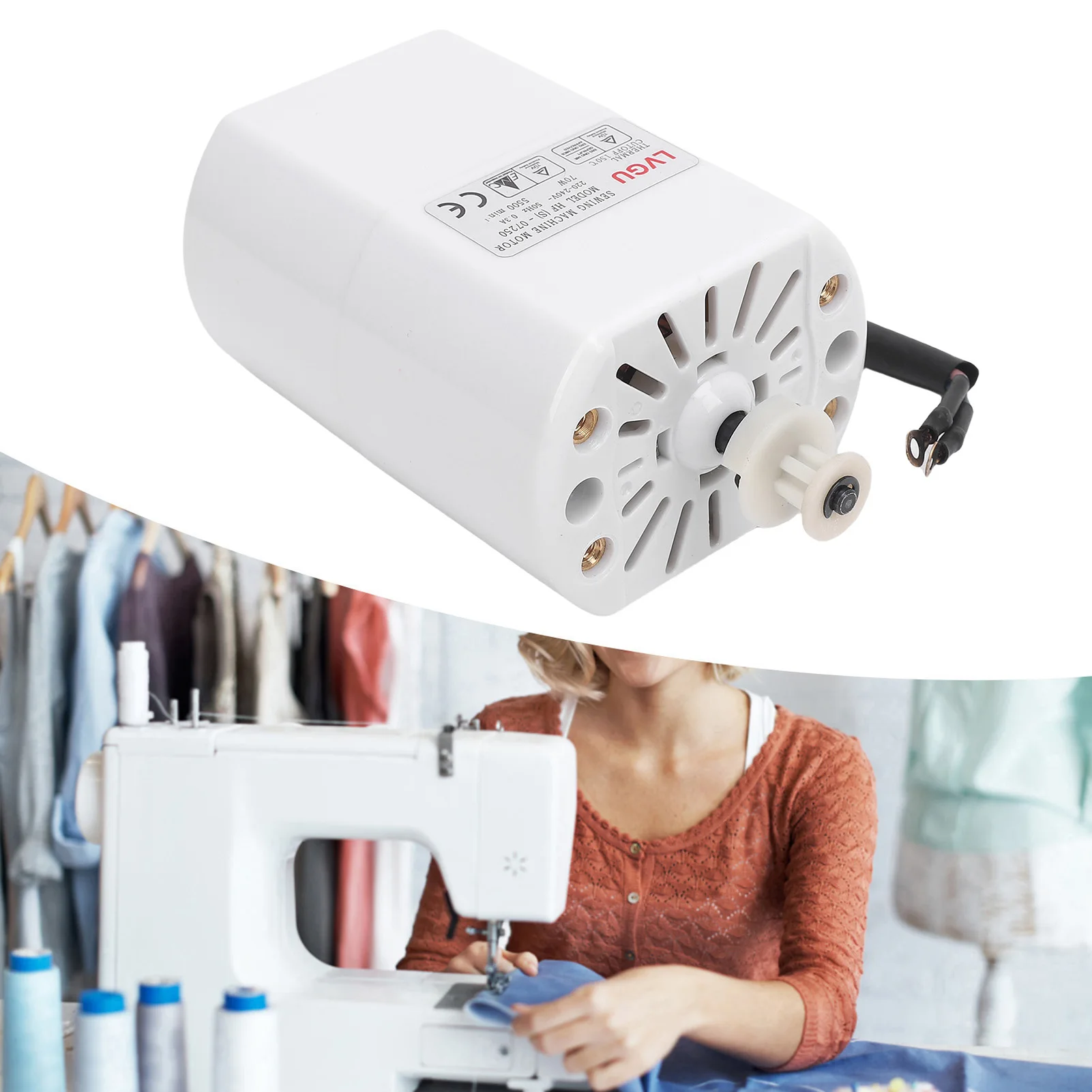 Nähmaschinenmotor, 70 W, multifunktional, 5500 U/min, leistungsstarker elektrischer Nähmaschinenmotor für Zuhause, elektrischer Servomotor