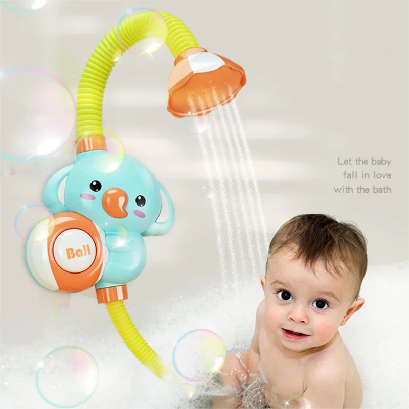Jouet de bain pour bébé, mignon éléphant mur, ventouse, jeux d'eau, pompe à  eau automatique électrique, jouet de bain, douche - AliExpress