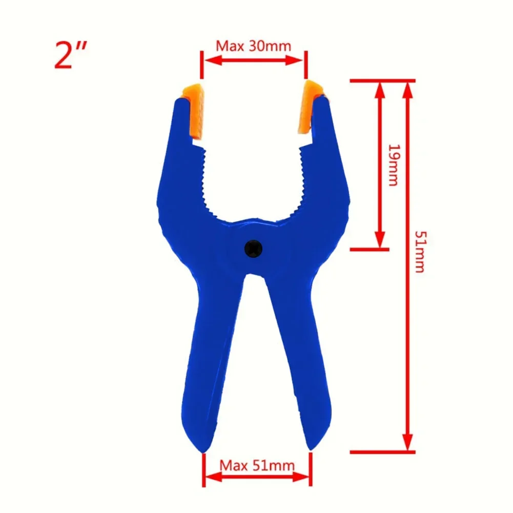 10 Stück 2-Zoll Holzbearbeitungs-Federklemmen aus Kunststoff-Nylon für Holzstäbe, Rohre und Fotohintergründe – Detail 4