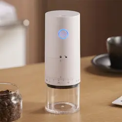 Portable Electric Coffee Grinder with Professional Ceramic Grinding Core and TYPE-C USB Charging - New Upgrade (995 White)
