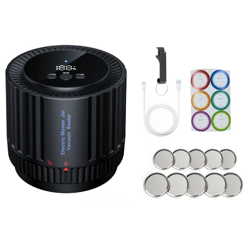 

Набор для вакуумного упаковщика, электрическая банка с широким и обычным горлышком, с металлической крышкой, для хранения продуктов