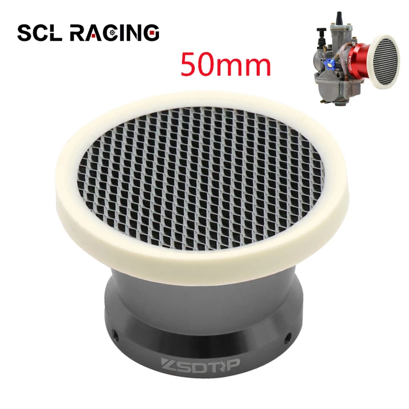 

Карбюратор SCL Racing для мотоцикла, воздушный фильтр для карбюратора, сетка, бежевый, скорость стека 50 мм, воронка для воздушного фильтра для Honda