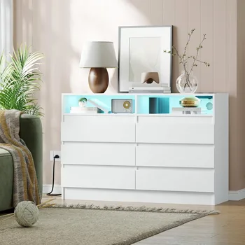Modern Chest of Drawers with Power Outlet 1