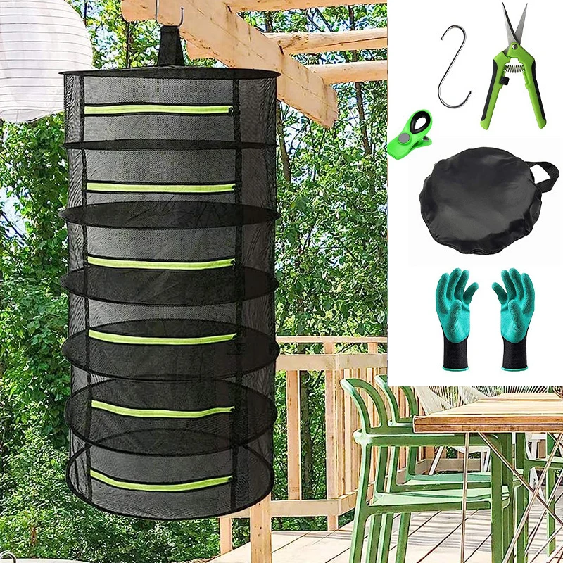 

Multilayer Foldable Plant Drying Mesh Cage Indoor Balcony Drying Rack Anti Mosquito And Fly Drying Encryption Mesh Tools