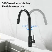 ลวดลายก๊อกน้ําห้องครัวเดี่ยวเดี่ยวดึงออก KITCHEN TAP 360 องศาหมุนร้อนและเย็น TAP 866123 4