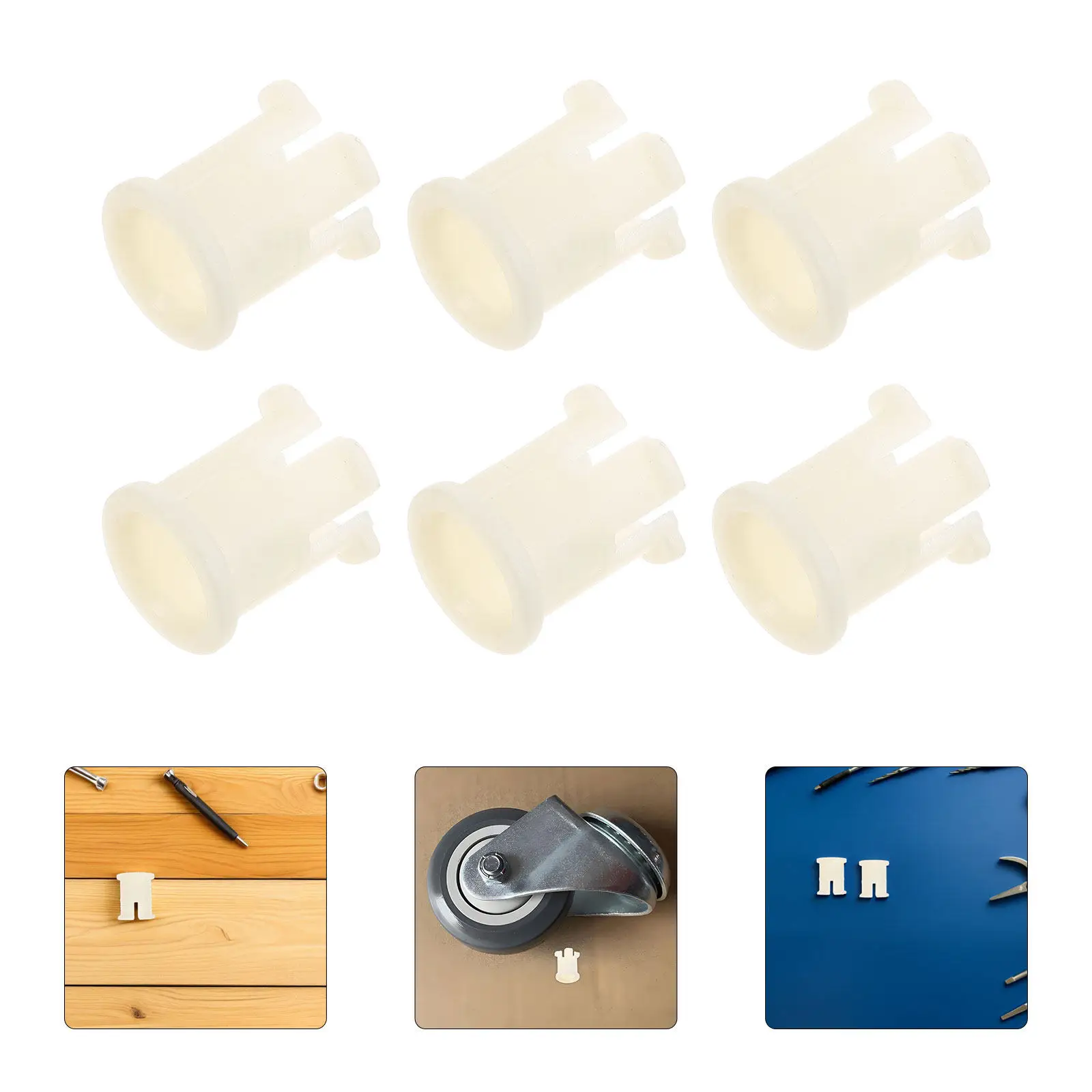 30pcs 플라스틱 캐스터 소켓 인서트 사무실 의자 가구 교체용 헤비 듀티 휠 슬리브 스템 어댑터 수리 키트