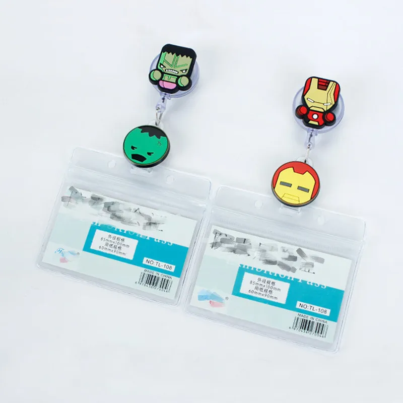 1pc Marvel The New Style Hulk Thor Job Card Retractable Card Holder Badge  Reel Nurse Exhibition Girl and Boy Name Card