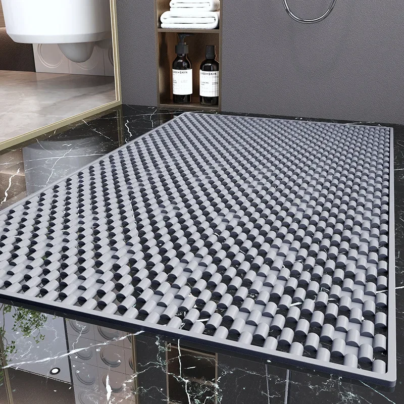 

Shower Mat TPE Bathroom Non Slip Mat Shower Room Bathroom Foot Mat Toilet Household Anti Drop Floor Mat Bathroom Carpet