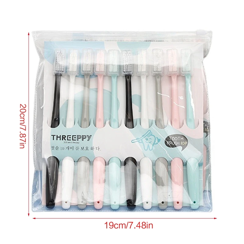 

10pcs/set Kids Adults Soft-bristled Toothbrush Adult Teeth Cute Design Training Toothbrush Dental Care Tooth Brush Drop Shipping