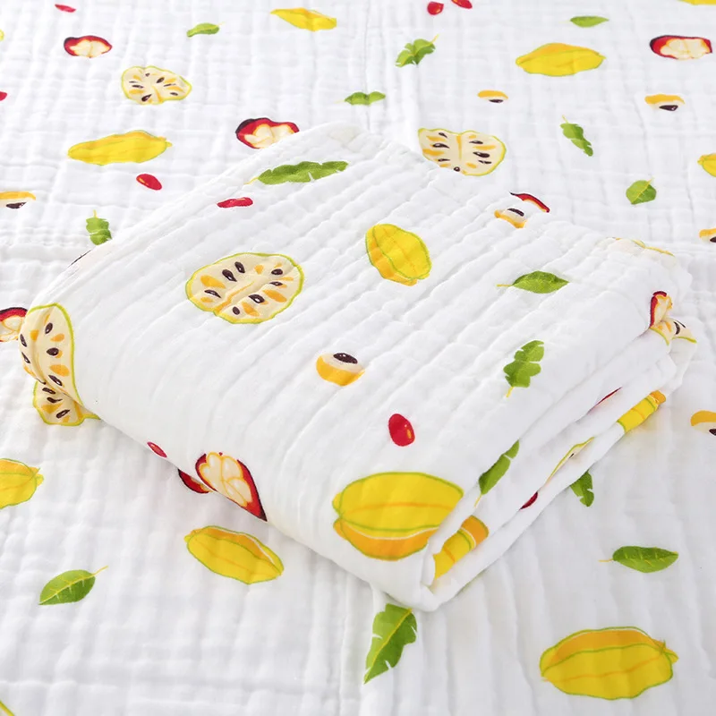 Cotton Baby Bath Towel 6 Layers Gauze Cloth Kids Bathrobe Blankets Wrap Nursery Receiving Blanket for Boy Girl Newborn Swaddle 5