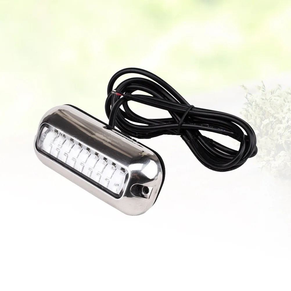 50W 27 LED 수중 브리지 라이트 스테인레스 스틸 해양 선박 램프 플러시 마운트 방수 밝은 파란색 보트 및 선박용
