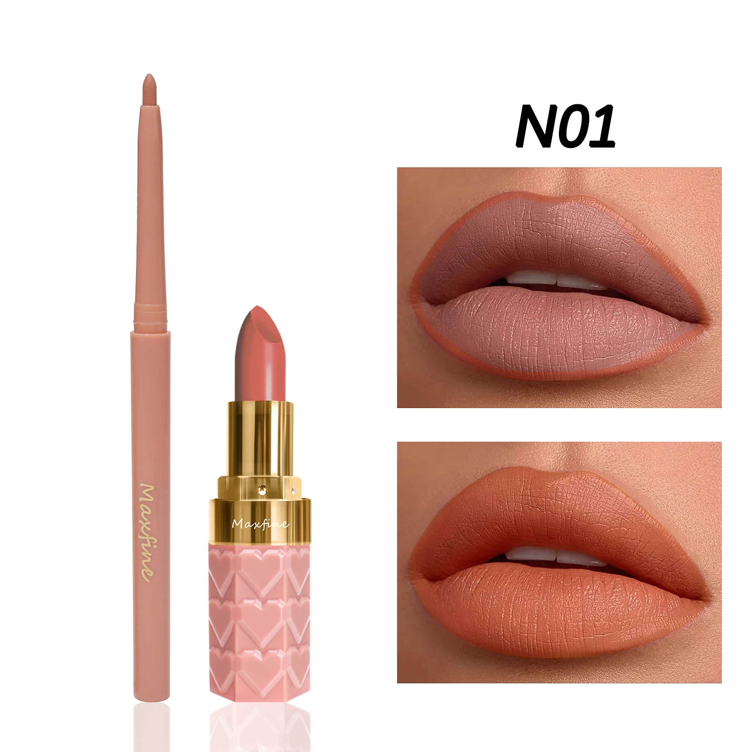 thumbnail image 1 of 18-color lipstick lip liner pencil set, high pigment, durable waterproof, naturally shaped lip liner crayons, creating perfect l, 1 of 5