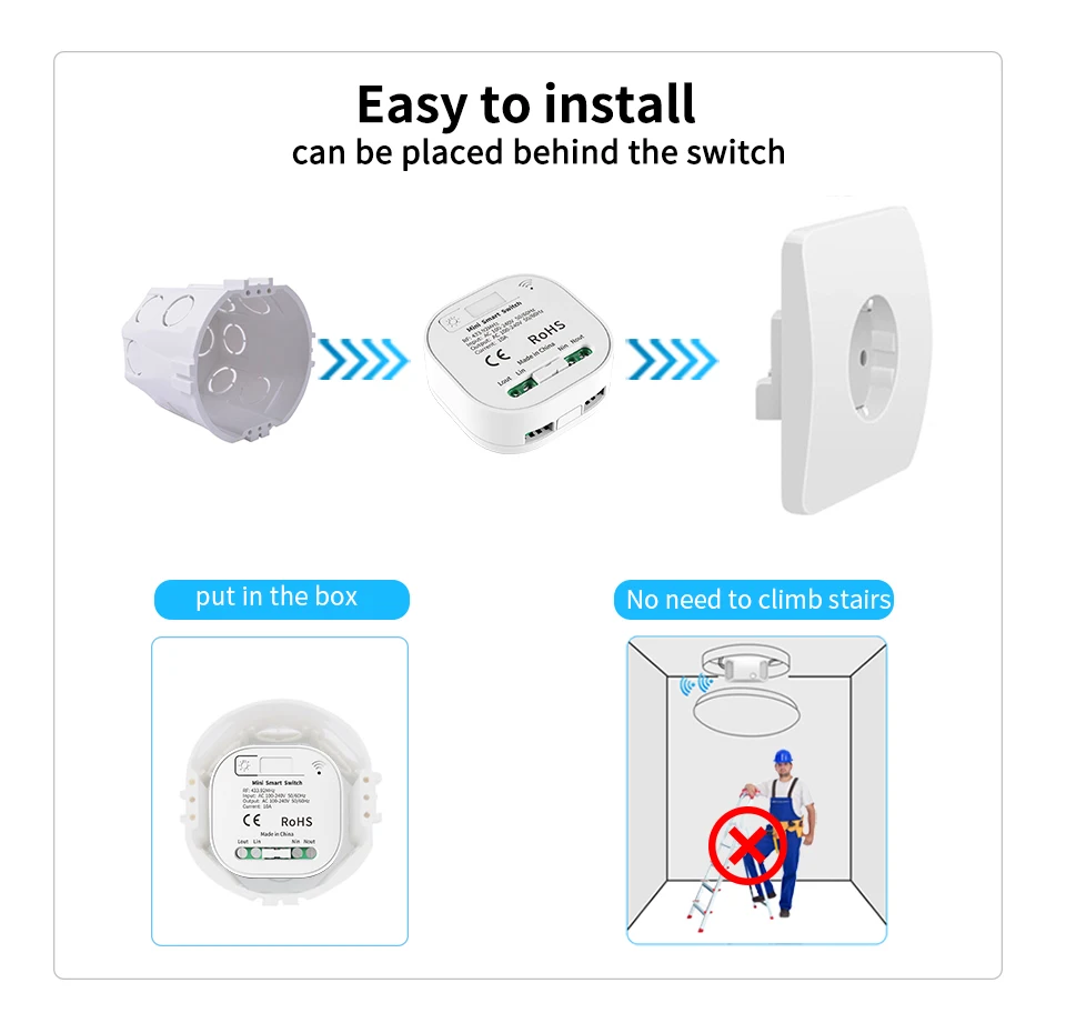 Switch Wireless Remote Controller Waterproof Self-powered Wall Panel Push Button Home Improvement Retrofit Light Switches