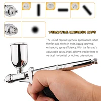 Gravity-Feed Dual-Action Pistol Grip Airbrush Trigger-type Fan Spray Air Brush 0.3mm/0.5mm 15CC Fluids Cups For Car Model DIY 2