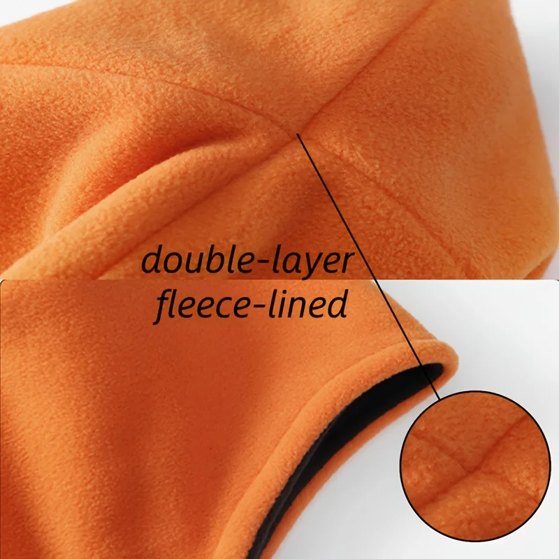 Winter Cycling Hat Windproof Warm Polar Fleece Cap with Ear Protection Men Women Outdoor Sports Hiking Riding Thermal Caps