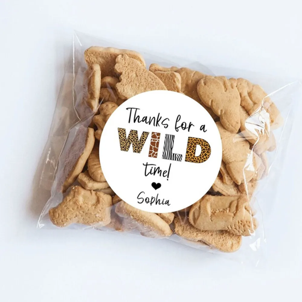 

50 шт., наклейки в стиле джунглей с изображением диких животных