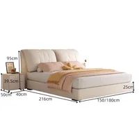 Lit Moderne Unique Minimaliste Rembourré avec Rangement pour Chambre à Coucher Double – Accessoires Maison Français pour le foyer 5
