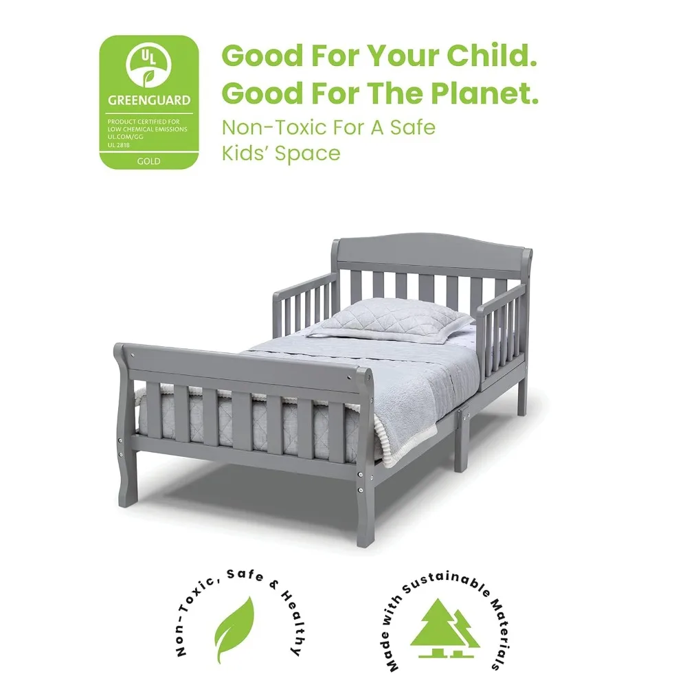 Children Canton Toddler Bed, Greenguard Gold Certified, Grey 3