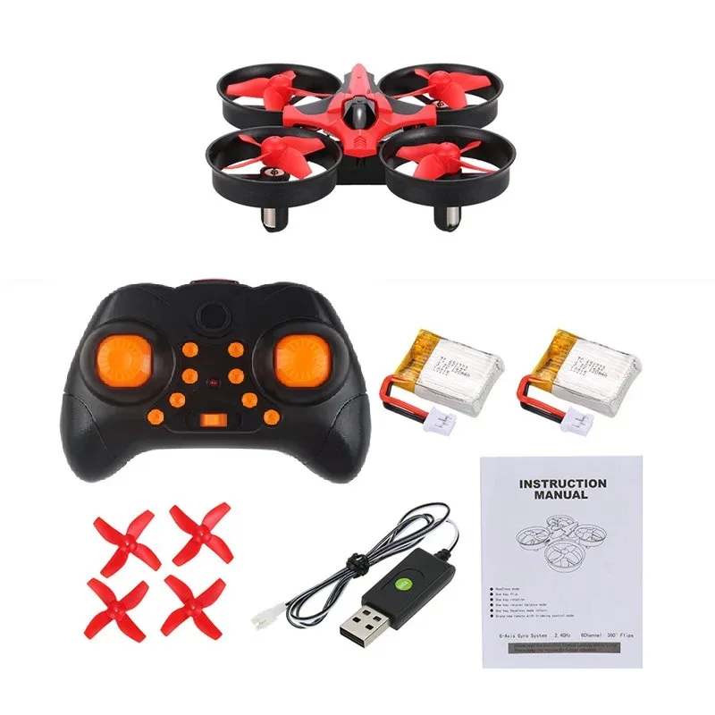 Vue de dessus du Mini Drone RC avec hélices, compatible Eachine E010 et JJRC H36