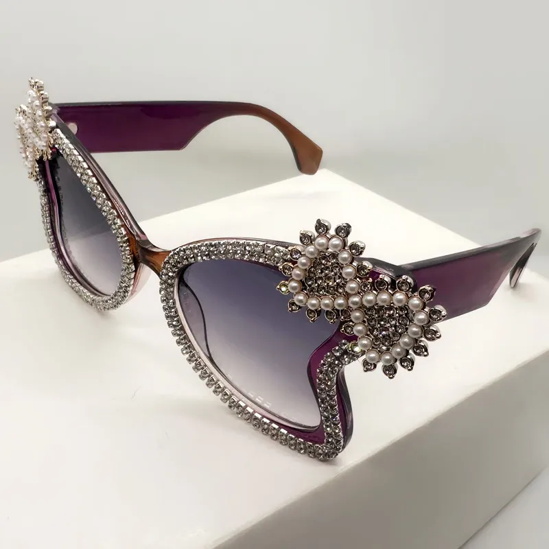 OEC CPO Mode Diamant Schmetterling Frauen Sonnenbrille Marke Designer Strass Shades UV400 Sonnenbrille Weibliche Bunte Brillen – Detail 7