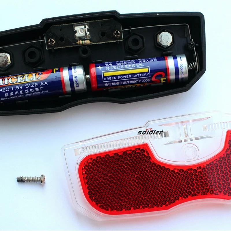 

Стойка для горного велосипеда, красная безопасная задняя фара, велосипедные аксессуары для езды на велосипеде с отражающей пленкой