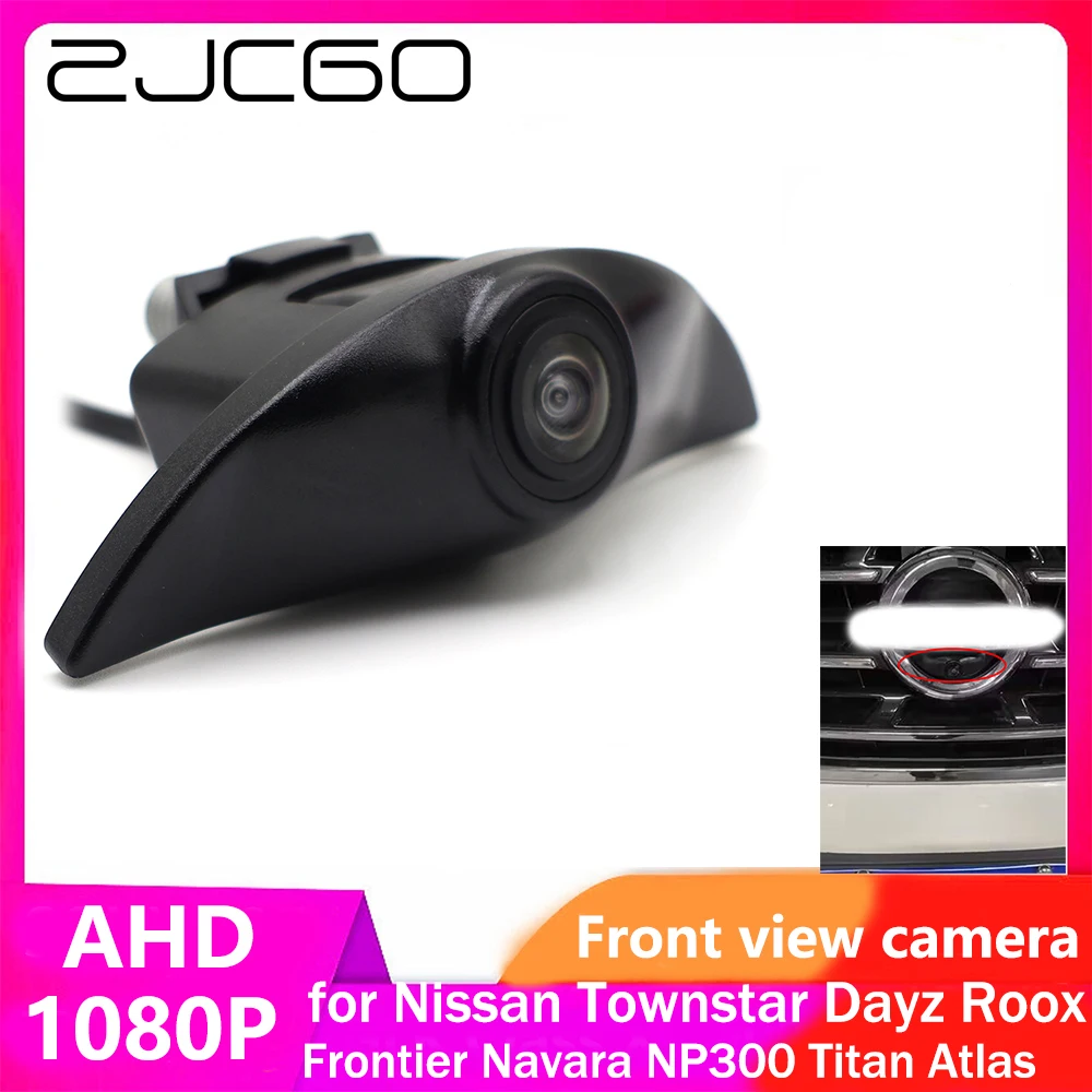 Zjcgo Ahd Cvbs 1080P 170 ° Car Logo Parking Front View Camera Per Nissan Townstar Dayz Roox Frontier Navara Np300 Titan Atlas