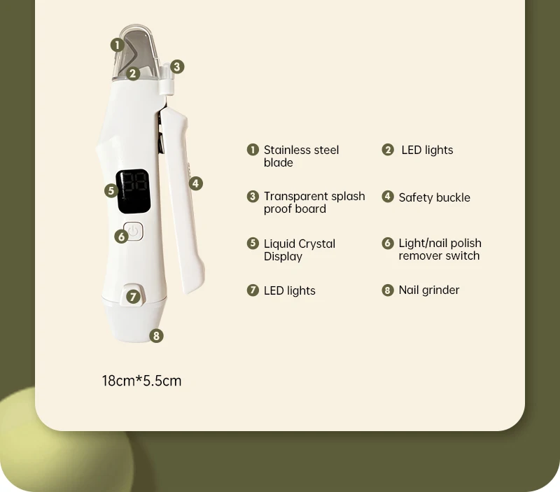 Hunde Krallenschere Mit Led Licht Und Digitalem Display_voghion.com