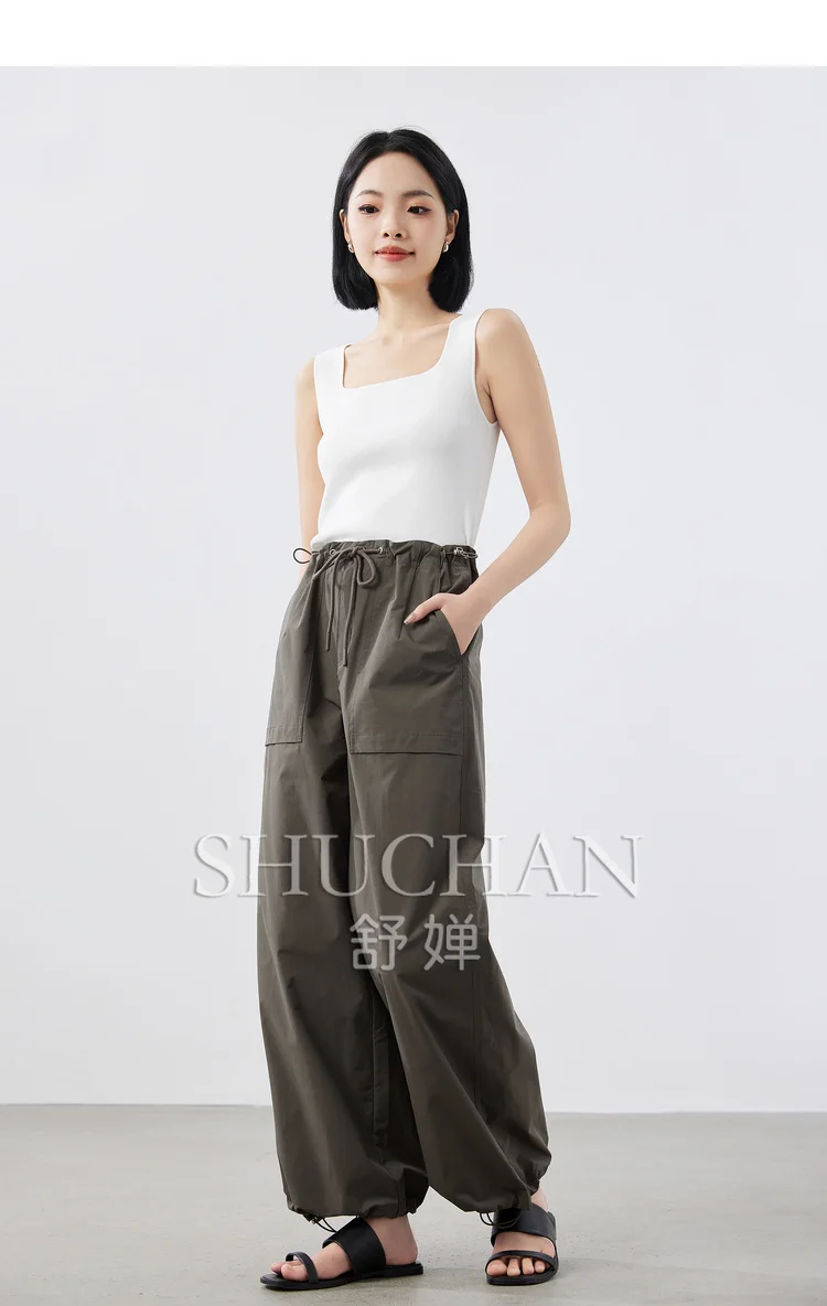 

high quality 2024 summer pantalones mujer verano pants women POLYESTER Pockets Cargo Pants