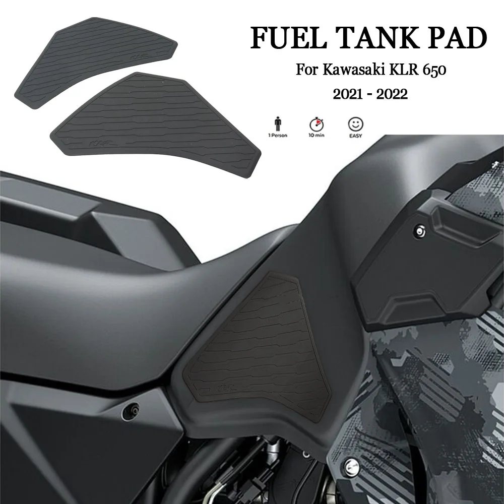 

Fuel Tank Pad For Kawasaki KLR 650 KLR650 2021 2022 Anti-Slip Scratch-Resistant Rubber Knee Grip Sticker Decal Fuel Tank Protect