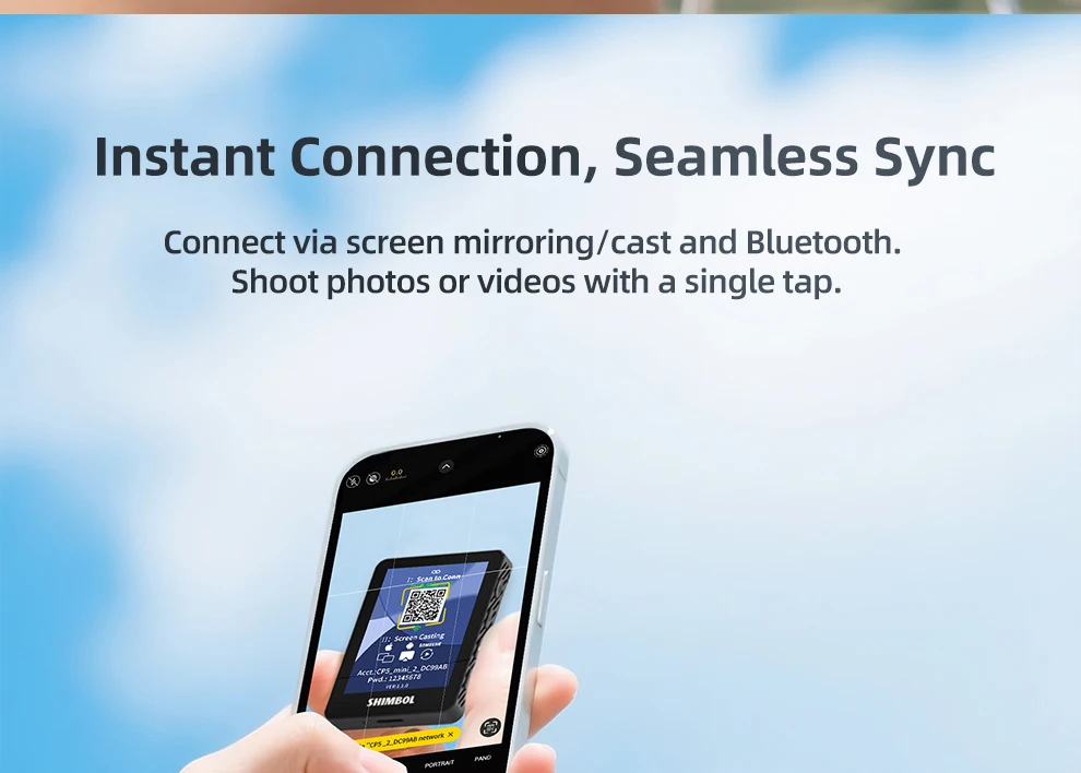 CP5 II Selfie Monitor Screen 2.4'' Phone Rear Camera For Selfie Vlog Live Stream