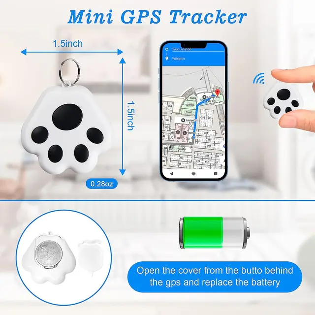 Mini GPS Tracker pour chiens et chats, griffe de chien, dispositif  anti-perte, localisateur, collier d'animaux de compagnie, suivi des clés,  élans et enfants, chien tracker gps, trackeurs gps, gps pour chat,traceur  gps 